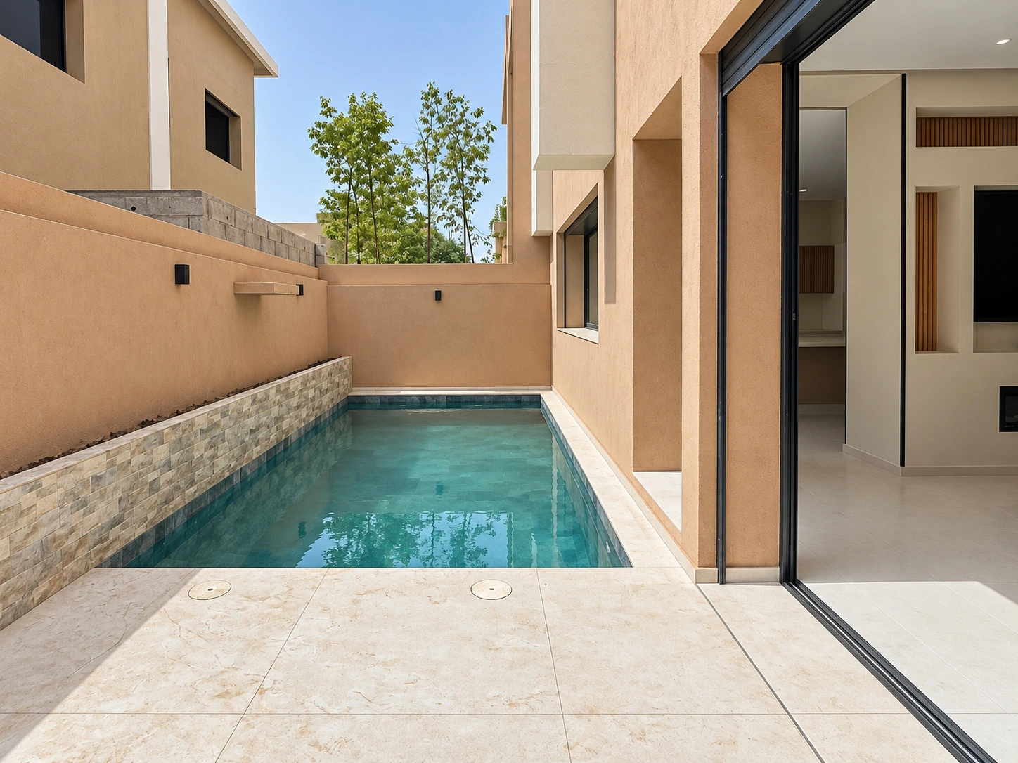Piscine privative de la villa meublée Route de Tahanaout à Marrakech